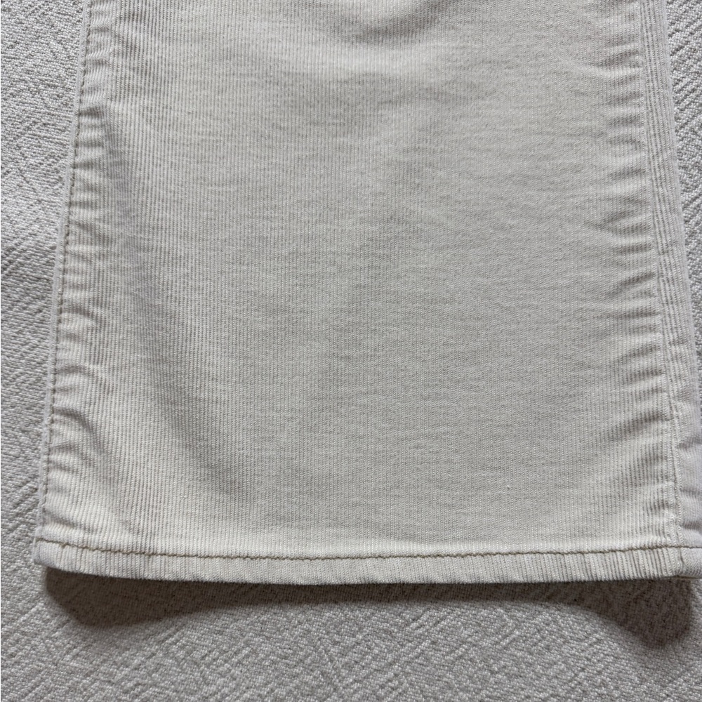 VTG Y2K GAP Cream Corduroy Mid Rise Flare Pants 8 Boot Cut Flap Pockets - Picture 3 of 9